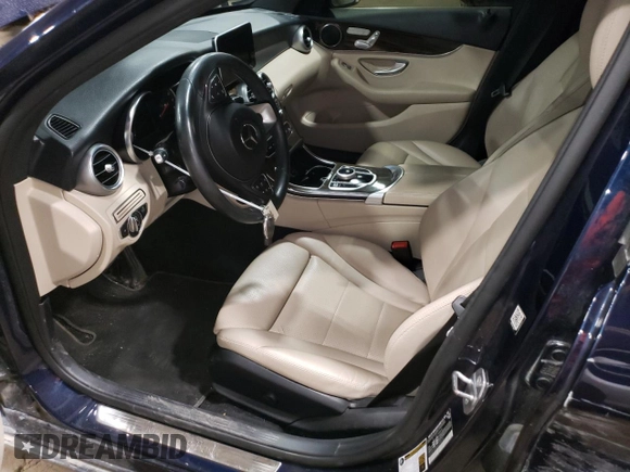 2018 Mercedes-Benz C 300 with VIN 55SWF4KB9JU259232, listed as a Copart auction lot 61559355 with 82,482 mi miles and Salvage title. Bid and sale history available at DreamBid. Image 7.