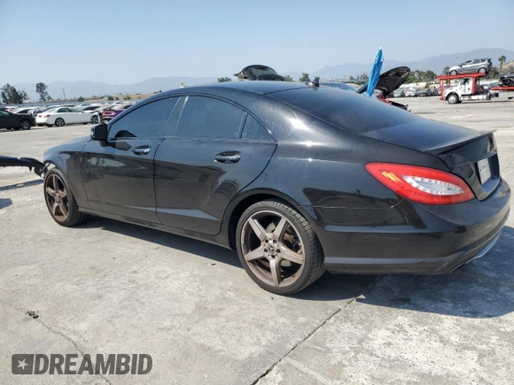 2014 Mercedes-Benz CLS 550 with VIN WDDLJ7DB7EA122036, listed as a Copart auction lot 59029795 with 74,891 mi miles and Salvage title. Bid and sale history available at DreamBid. Image 2.