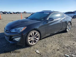 2013 Hyundai Genesis Coupe Track z VIN KMHHU6KJXDU094205, wystawiony jako Copart lot #87007174 z przebiegiem 82 229 mil mil oraz Szkoda całkowita • Salvage title. Historia ofert i sprzedaży dostępna na DreamBid. Obrazek 1.