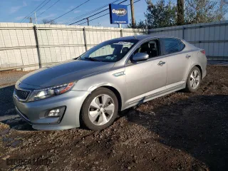 2014 Kia Optima Hybrid EX with VIN KNAGN4AD9E5073884, listed as a Copart auction lot 45431435 with 0 mi miles and Salvage Title. Bid and sale history available at carsss.com. Image 1.
