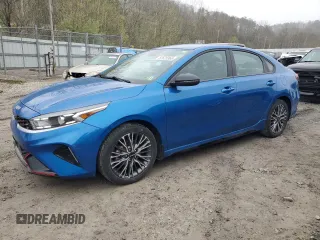 2022 Kia Forte GT-Line with VIN 3KPF54AD4NE453721, listed as a Copart auction lot 52625365 with 38,534 mi miles and Salvage Title. Bid and sale history available at carsss.com. Image 1.