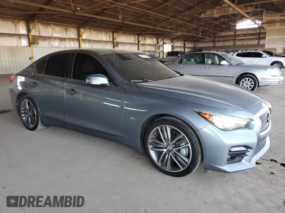 2017 Infiniti Q50 Premium with VIN JN1EV7AR0HM832300, listed as a Copart auction lot 60761625 with 186,479 mi miles and Clean title. Bid and sale history available at DreamBid. Image 4.