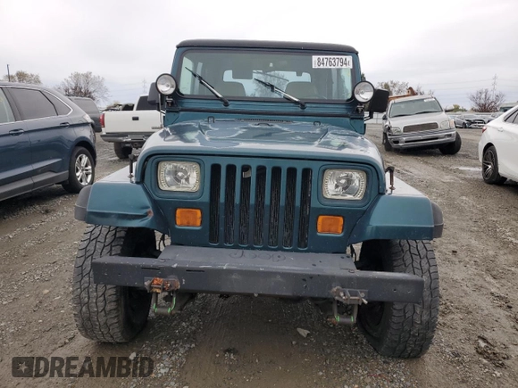 1995 Jeep Wrangler S with VIN 1J4FY19P1SP237075, listed as a Copart auction lot 84763794 with 201,888 mi miles and Salvage Title. Bid and sale history available at carsss.com. Image 5.
