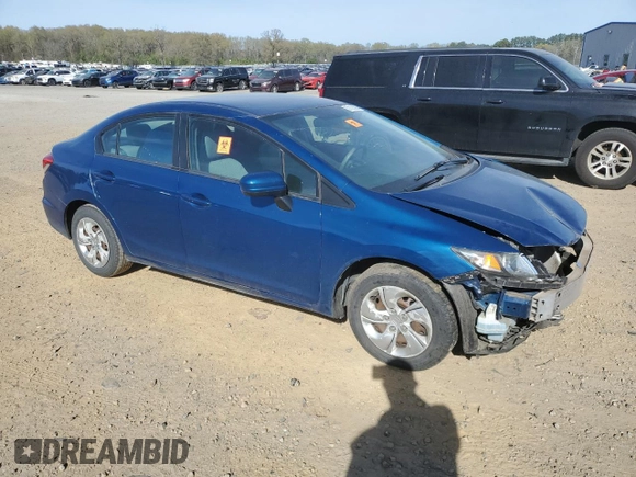 2014 Honda Civic Sedan LX with VIN 2HGFB2F5XEH527454, listed as a Copart auction lot 50136205 with 110,937 mi miles and Salvage Title. Bid and sale history available at carsss.com. Image 4.