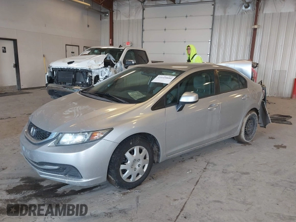 2013 Honda Civic LX with VIN 19XFB2F51DE281760, listed as a IAAI auction lot 41649800 with 81,005 mi miles and . Bid and sale history available at DreamBid. Image 2.