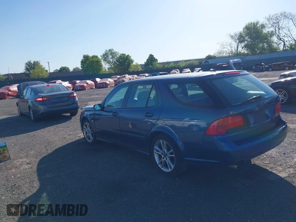 2007 Saab 9-5 with VIN YS3ED59G373520492, listed as a IAAI auction lot 42124489 with 163,624 mi miles. Bid and sale history available at carsss.com. Image 3.