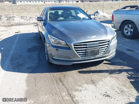 2016 Hyundai Genesis 3.8L with VIN KMHGN4JEXGU118623, listed as a IAAI auction lot 41401807 with 105,060 mi miles. Bid and sale history available at carsss.com. Image 17.