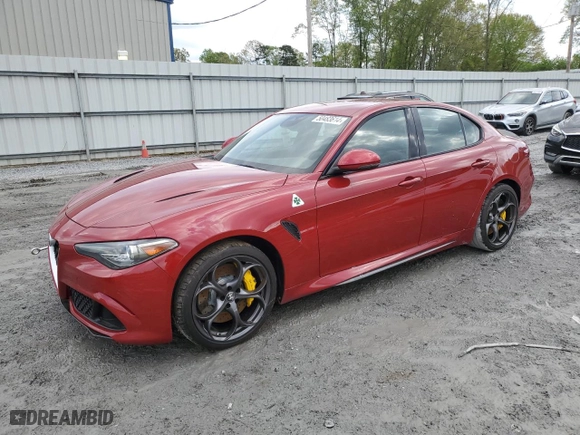 2018 Alfa Romeo Giulia Quadrifoglio with VIN ZARFAEAV2J7567209, listed as a Copart auction lot 50483614 with 69,369 mi miles and Salvage Title. Bid and sale history available at carsss.com. Image 1.