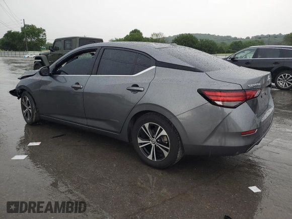 2021 Nissan Sentra SV with VIN 3N1AB8CV6MY222500, listed as a Copart auction lot 57531395 with 80,129 mi miles and Salvage title. Bid and sale history available at DreamBid. Image 2.