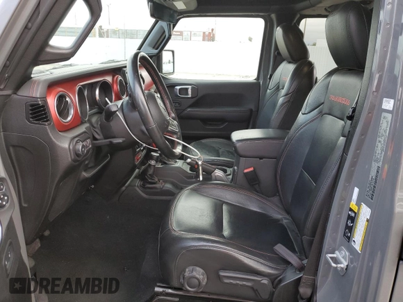 2022 Jeep Wrangler Unlimited Rubicon with VIN 1C4HJXFGXNW158038, listed as a Copart auction lot 53020575 with 14,355 mi miles and Salvage title. Bid and sale history available at DreamBid. Image 7.