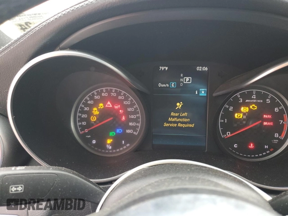 2019 Mercedes-Benz C 43 AMG with VIN 55SWF6EB4KU314307, listed as a Copart auction lot 73287564 with Not provided miles and Salvage title. Bid and sale history available at DreamBid. Image 9.