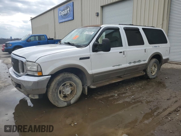 2000 Ford Excursion Limited with VIN 1FMNU42L3YEC40856, listed as a Copart auction lot 43702325 with 242,903 mi miles and Clean title. Bid and sale history available at DreamBid. Image 1.