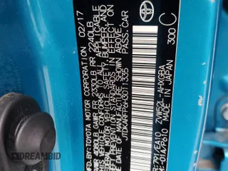 2017 Toyota Prius Plus z VIN JTDKARFP6H3011335, wystawiony jako Copart lot #54953405 z przebiegiem 68 502 mil mil oraz Szkoda całkowita • Salvage title. Historia ofert i sprzedaży dostępna na DreamBid. Obrazek 12.