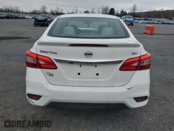 2016 Nissan Sentra SV with VIN 3N1AB7APXGY257429, listed as a Copart auction lot 51481995 with 182,104 mi miles and Salvage Title. Bid and sale history available at DreamBid. Image 6.