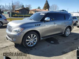 2014 Infiniti QX80 with VIN JN8AZ2NE0E9062824, listed as a Copart auction lot 47254975 with 144,974 mi miles and Salvage Title. Bid and sale history available at carsss.com. Image 1.