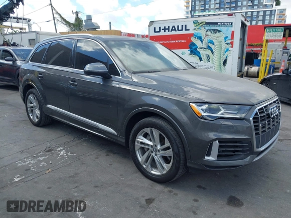 2020 Audi Q7 Premium with VIN WA1AXAF72LD011535, listed as a IAAI auction lot 41554635 with 48,970 mi miles. Bid and sale history available at carsss.com. Image 1.
