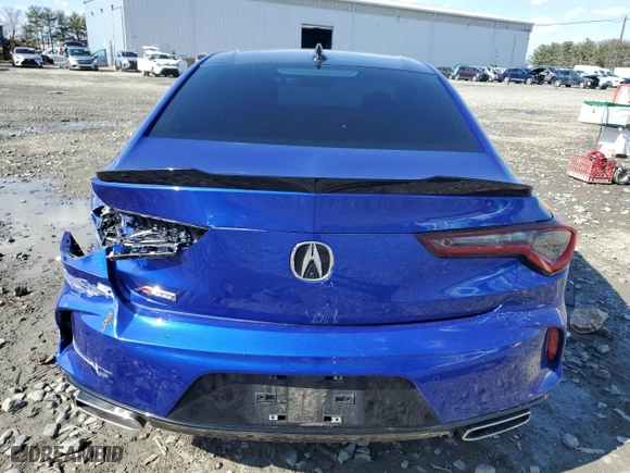 2021 Acura TLX w/A-Spec Package with VIN 19UUB5F56MA013302, listed as a Copart auction lot 50622565 with 47,059 mi miles and Salvage Title. Bid and sale history available at carsss.com. Image 6.