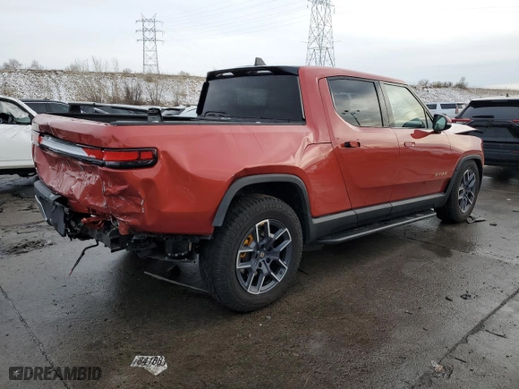 2022 Rivian R1T Launch Edition with VIN 7FCTGAAL9NN004625, listed as a Copart auction lot 84844314 with 139 mi miles and Salvage Title. Bid and sale history available at carsss.com. Image 3.