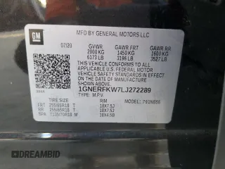 2020 Chevrolet Traverse LS z VIN 1GNERFKW7LJ272289, wystawiony jako Copart lot #44063005 z przebiegiem 60 009 mil mil oraz Nie do naprawy • Non repairable. Historia ofert i sprzedaży dostępna na DreamBid. Obrazek 14.