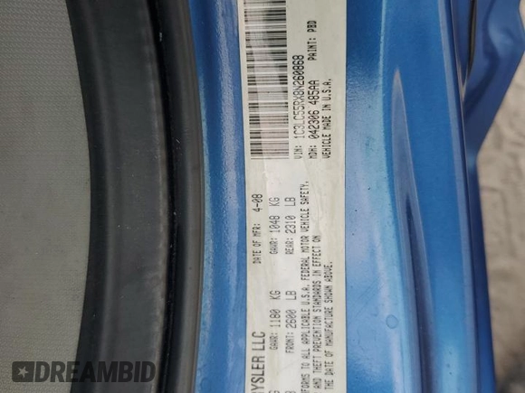 2008 Chrysler Sebring Touring with VIN 1C3LC55RX8N260868, listed as a Copart auction lot 75879594 with 94,515 mi miles and Salvage Title. Bid and sale history available at carsss.com. Image 12.