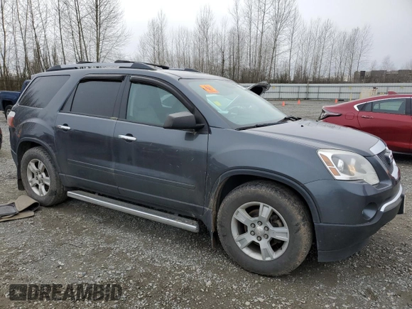 2011 GMC Acadia SLE with VIN 1GKKVPED3BJ260747, listed as a Copart auction lot 48596095 with 186,423 mi miles and Clean Title. Bid and sale history available at carsss.com. Image 4.