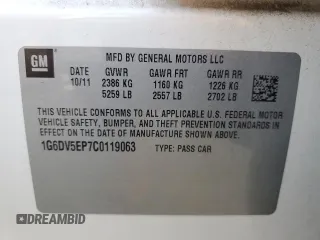 2012 Cadillac CTS-V z VIN 1G6DV5EP7C0119063, wystawiony jako Copart lot #79530644 z przebiegiem 59 753 mil mil oraz Szkoda całkowita • Salvage title. Historia ofert i sprzedaży dostępna na DreamBid. Obrazek 12.