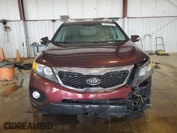 2011 Kia Sorento LX with VIN 5XYKT4A12BG017295, listed as a Copart auction lot 54322535 with 165,784 mi miles and Salvage Title. Bid and sale history available at carsss.com. Image 5.