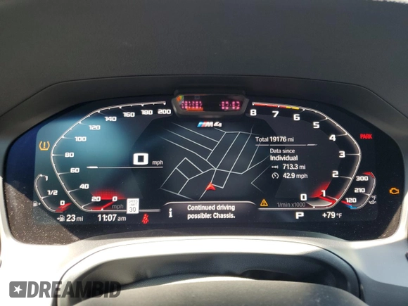 2022 BMW M4 Competition xDrive with VIN WBS43AZ02NCH67299, listed as a Copart auction lot 58264194 with 19,176 mi miles and Salvage Title. Bid and sale history available at carsss.com. Image 9.