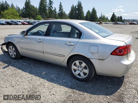 2008 Kia Optima LX z VIN KNAGE123185190108, wystawiony jako Copart lot #59364195 z przebiegiem 131 344 mil mil oraz Szkoda całkowita • Salvage title. Historia ofert i sprzedaży dostępna na DreamBid. Obrazek 2.