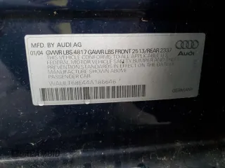 2004 Audi A4 3.0L with VIN WAULT68E44A186646, listed as a Copart auction lot 47619885 with 171,318 mi miles and Clean Title. Bid and sale history available at carsss.com. Image 12.