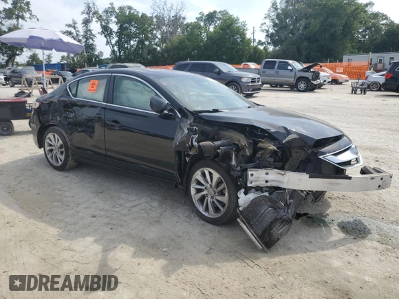 2017 Acura ILX w/Premium Pkg with VIN 19UDE2F72HA015061, listed as a Copart auction lot 54100995 with 74,971 mi miles and Salvage Title. Bid and sale history available at carsss.com. Image 4.
