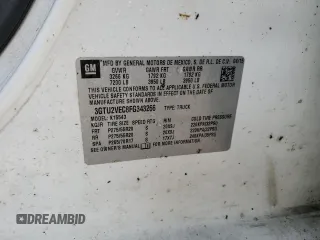 2015 GMC Sierra 1500 SLT with VIN 3GTU2VEC8FG343266, listed as a Copart auction lot 45917455 with Not Provided miles and Salvage Title. Bid and sale history available at DreamBid. Image 12.