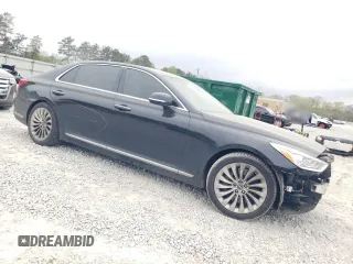 2018 Genesis G90 Ultimate with VIN KMHG54JH6JU040553, listed as a Copart auction lot 50723175 with 86,334 mi miles and Salvage Title. Bid and sale history available at carsss.com. Image 4.