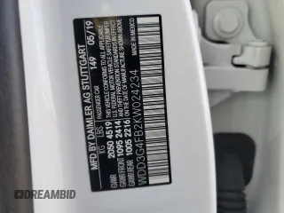 2019 Mercedes-Benz A 220 with VIN WDD3G4FB2KW024234, listed as a Copart auction lot 49452765 with 57,590 mi miles and Salvage Title. Bid and sale history available at DreamBid. Image 12.