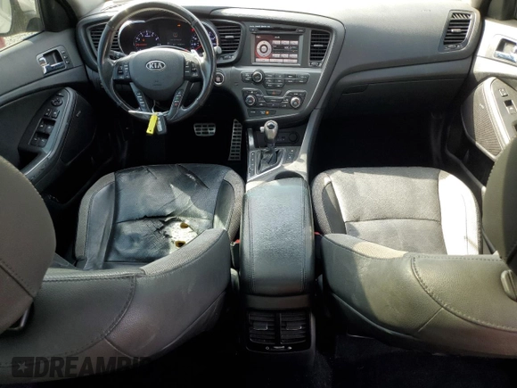 2012 Kia Optima SX with VIN 5XXGR4A66CG022411, listed as a Copart auction lot 49987235 with 219,814 mi miles and Salvage Title. Bid and sale history available at carsss.com. Image 8.