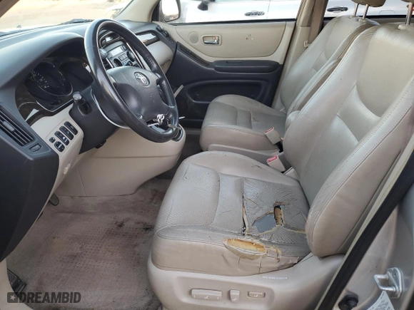 2001 Toyota Highlander with VIN JTEGF21A510028230, listed as a Copart auction lot 43652835 with 200,970 mi miles and Salvage Title. Bid and sale history available at carsss.com. Image 7.