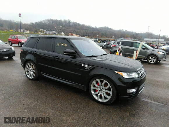 2016 Land Rover Range Rover Sport V8 Dynamic with VIN SALWR2EF1GA555514, listed as a IAAI auction lot 36170783 with 94,144 mi miles. Bid and sale history available at carsss.com. Image 1.