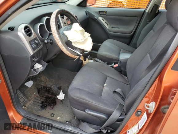 2005 Pontiac Vibe with VIN 5Y2SL63875Z409443, listed as a Copart auction lot 54958525 with 187,005 mi miles and Salvage title. Bid and sale history available at DreamBid. Image 7.