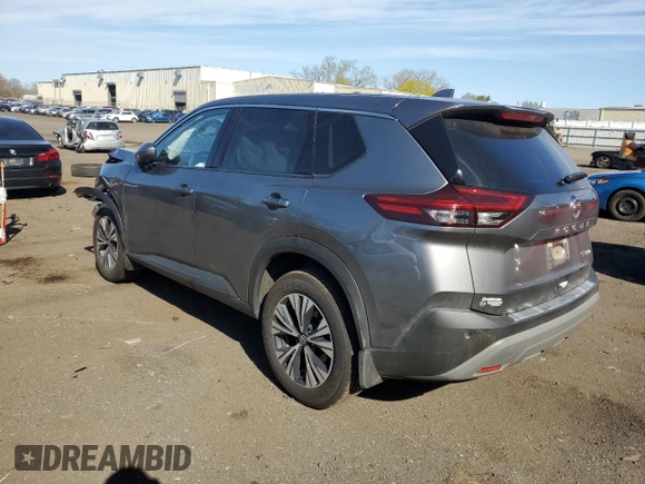 2021 Nissan Rogue SV z VIN JN8AT3BB1MW209850, wystawiony jako Copart lot #54086795 z przebiegiem 46 092 mil mil oraz Szkoda całkowita • Salvage title. Historia ofert i sprzedaży dostępna na DreamBid. Obrazek 2.