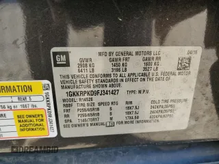 2015 GMC Acadia SLE with VIN 1GKKRPKD9FJ341427, listed as a Copart auction lot 47493585 with 196,782 mi miles and Salvage Title. Bid and sale history available at carsss.com. Image 14.