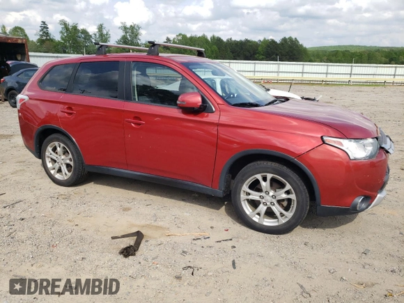 2015 Mitsubishi Outlander SE with VIN JA4AD3A35FZ010749, listed as a Copart auction lot 54597355 with 103,053 mi miles and Salvage title. Bid and sale history available at DreamBid. Image 4.