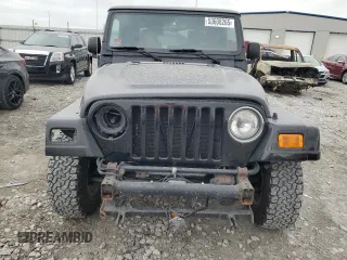 2004 Jeep Wrangler Sahara with VIN 1J4FA59SX4P713343, listed as a Copart auction lot 53608265 with 113,828 mi miles and Salvage title. Bid and sale history available at DreamBid. Image 5.