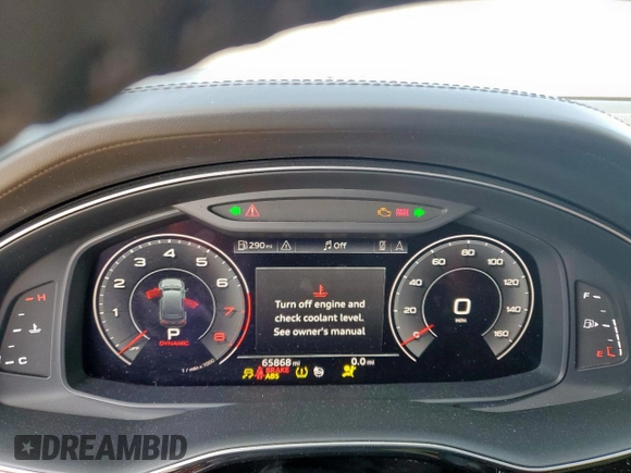 2020 Audi Q7 Prestige with VIN WA1VXAF74LD008654, listed as a Copart auction lot 50490785 with 65,868 mi miles and Salvage title. Bid and sale history available at DreamBid. Image 9.