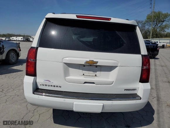 2020 Chevrolet Suburban Premier with VIN 1GNSKJKC0LR151444, listed as a Copart auction lot 52521975 with 90,517 mi miles and Salvage Title. Bid and sale history available at carsss.com. Image 6.