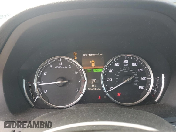2016 Acura MDX Technology with VIN 5FRYD4H45GB054524, listed as a Copart auction lot 64028205 with 105,750 mi miles and Salvage title. Bid and sale history available at DreamBid. Image 9.