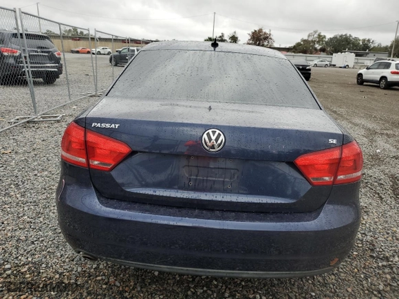 2012 Volkswagen Passat SE with VIN 1VWBH7A38CC108336, listed as a Copart auction lot 88443385 with 109,457 mi miles and Salvage Title. Bid and sale history available at carsss.com. Image 6.