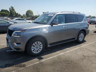 2022 Nissan Armada SV with VIN JN8AY2AC5N9161663, listed as a Copart auction lot 62266504 with 46,106 mi miles and Salvage Title. Bid and sale history available at carsss.com. Image 1.