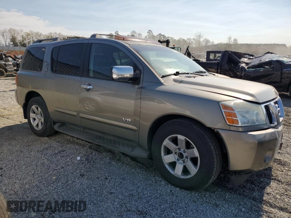 2006 Nissan Armada LE с VIN 5N1AA08A56N727172, выставлен на аукционе Copart как лот 50765515 с пробегом 232 145 миль миль и Списание • Salvage title. История ставок и продаж доступна на DreamBid. Изображение 4.