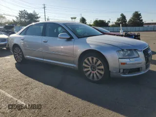 2007 Audi A8 L 4.2L with VIN WAUMV44E77N025911, listed as a Copart auction lot 74821004 with 184,166 mi miles and Salvage Title. Bid and sale history available at carsss.com. Image 4.
