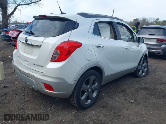 2013 Buick Encore Leather with VIN KL4CJCSB5DB202170, listed as a IAAI auction lot 41872948 with 48,536 mi miles and . Bid and sale history available at carsss.com. Image 4.